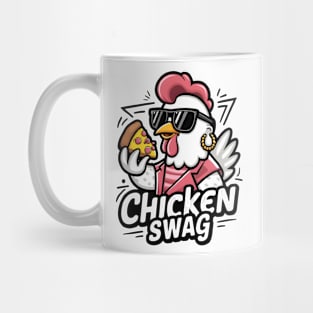 The Cluckin Cool Chicken Swag Logo Mug